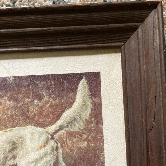 Rare Antique Edmund Osthaus “Dog Hunting in a Field” Litho Print - Picture 6 of 14